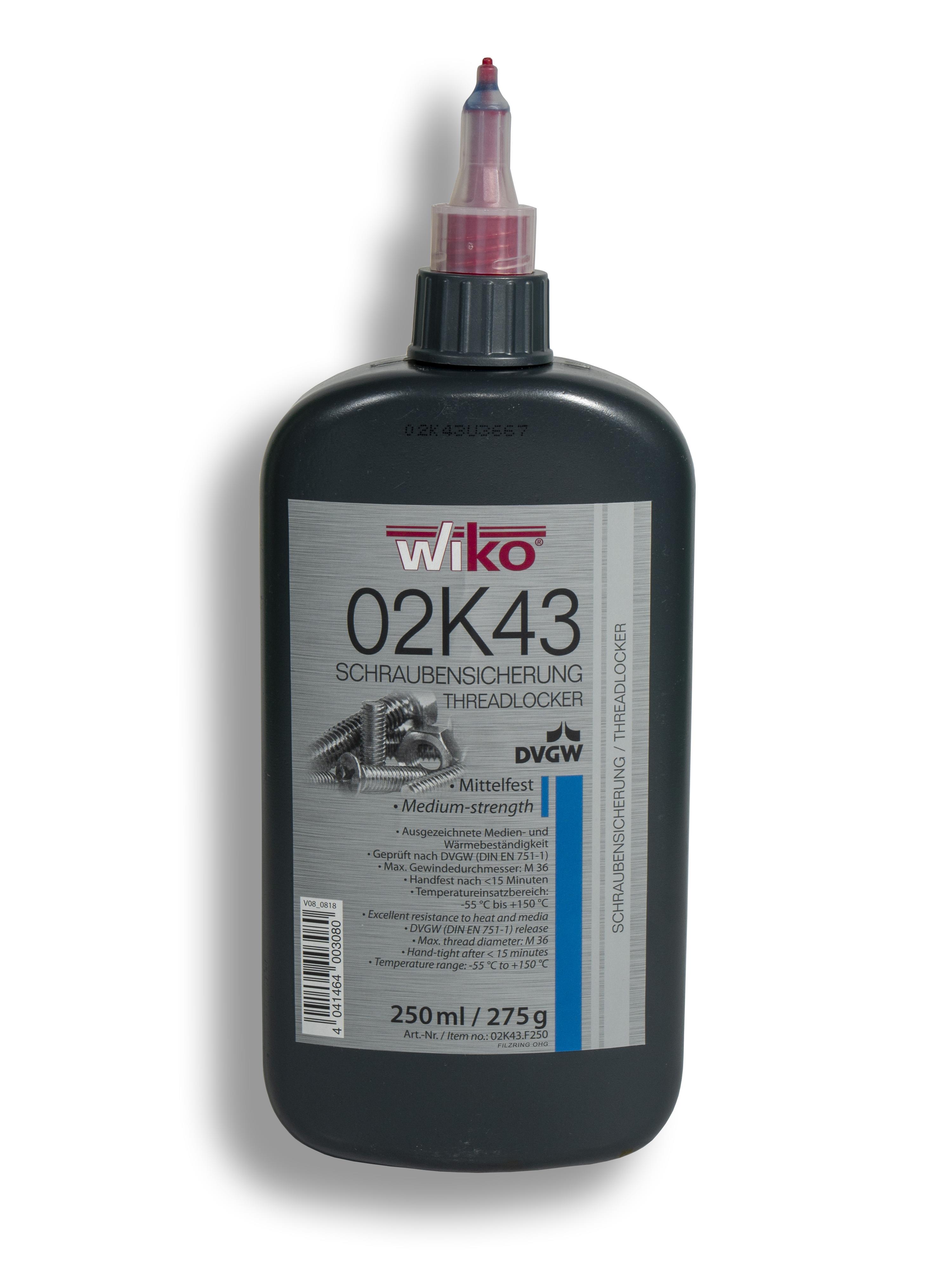 WIKO 02K43 Schraubensicherung mittelfest, 250 ml, Schraubensicherungen, Alle Produkte